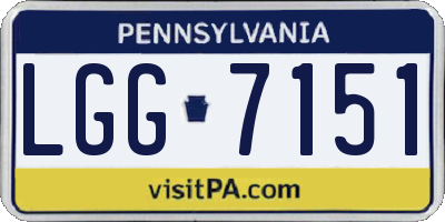 PA license plate LGG7151