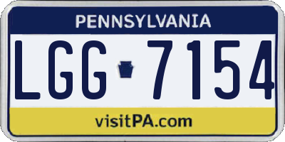PA license plate LGG7154