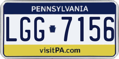 PA license plate LGG7156