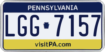 PA license plate LGG7157