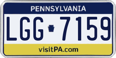 PA license plate LGG7159