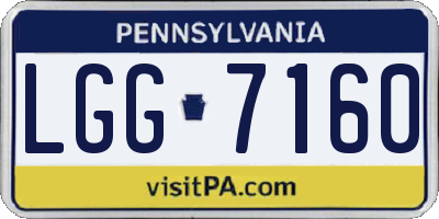PA license plate LGG7160