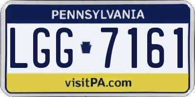 PA license plate LGG7161