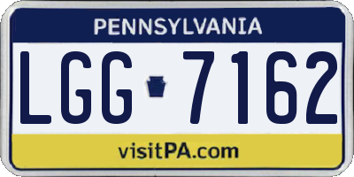 PA license plate LGG7162