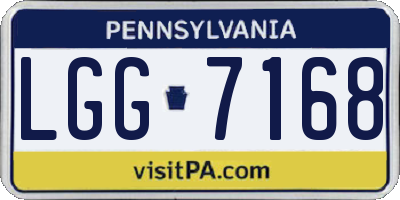 PA license plate LGG7168