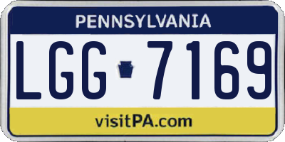 PA license plate LGG7169