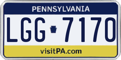 PA license plate LGG7170