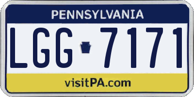 PA license plate LGG7171