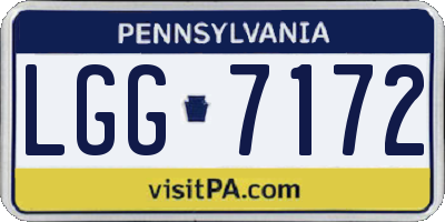 PA license plate LGG7172