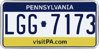 PA license plate LGG7173
