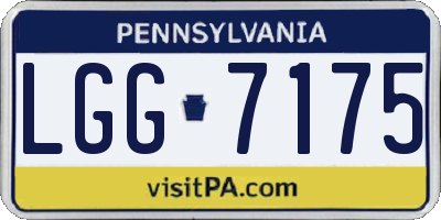 PA license plate LGG7175