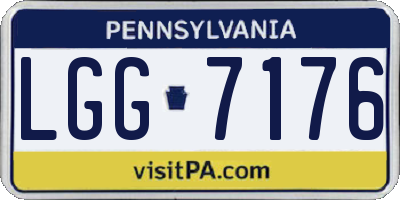 PA license plate LGG7176