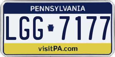 PA license plate LGG7177