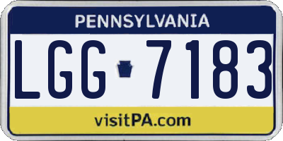 PA license plate LGG7183