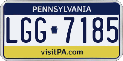 PA license plate LGG7185
