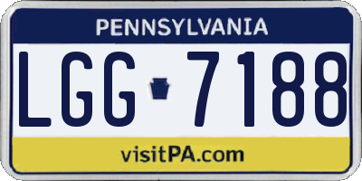 PA license plate LGG7188