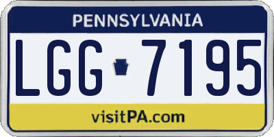 PA license plate LGG7195