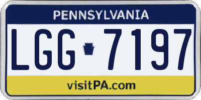 PA license plate LGG7197