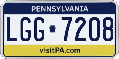 PA license plate LGG7208