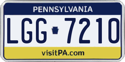 PA license plate LGG7210