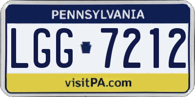 PA license plate LGG7212