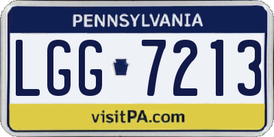 PA license plate LGG7213