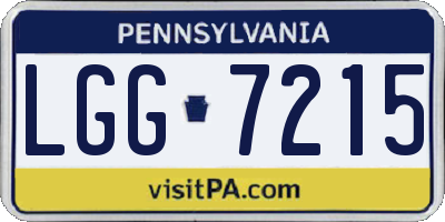 PA license plate LGG7215