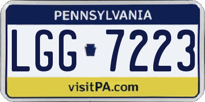 PA license plate LGG7223