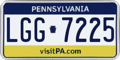 PA license plate LGG7225