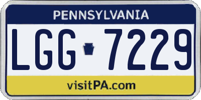 PA license plate LGG7229