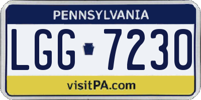 PA license plate LGG7230
