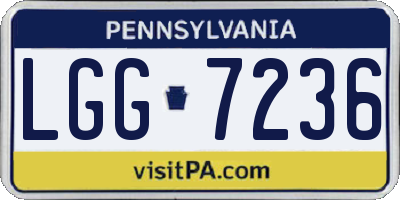 PA license plate LGG7236