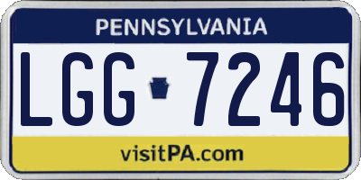 PA license plate LGG7246