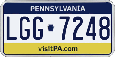 PA license plate LGG7248