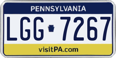 PA license plate LGG7267