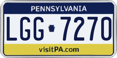 PA license plate LGG7270