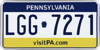 PA license plate LGG7271