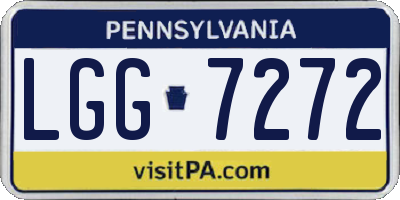 PA license plate LGG7272