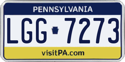 PA license plate LGG7273