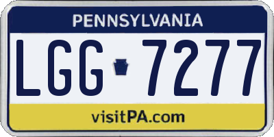 PA license plate LGG7277