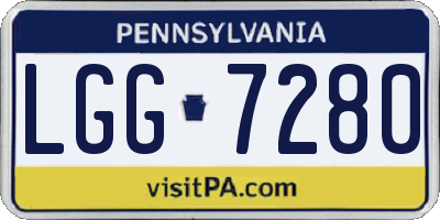 PA license plate LGG7280