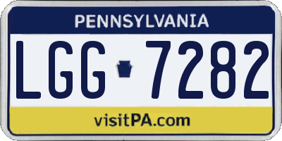 PA license plate LGG7282