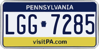 PA license plate LGG7285