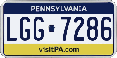 PA license plate LGG7286