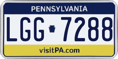 PA license plate LGG7288