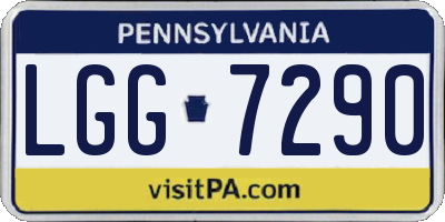 PA license plate LGG7290