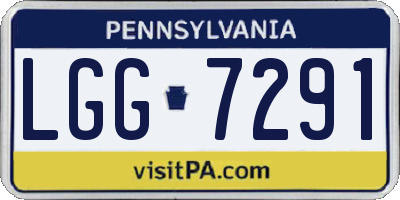 PA license plate LGG7291