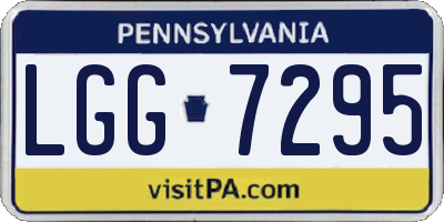 PA license plate LGG7295