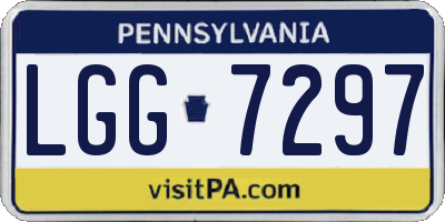 PA license plate LGG7297
