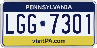 PA license plate LGG7301